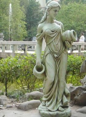 欧式风玻璃钢户外落地雕塑艺术品