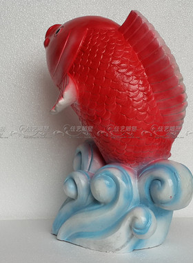 欧式风鲤鱼流水喷泉雕塑艺术品