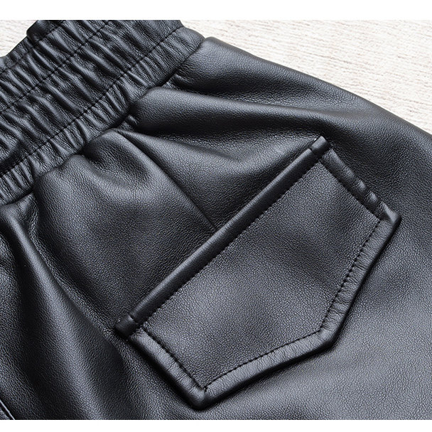 时尚四分裤女皮短裤秋冬新款宽松显瘦A字阔腿大码短皮裤外穿靴裤,淘宝优惠券,粉丝福利购,淘宝优惠卷