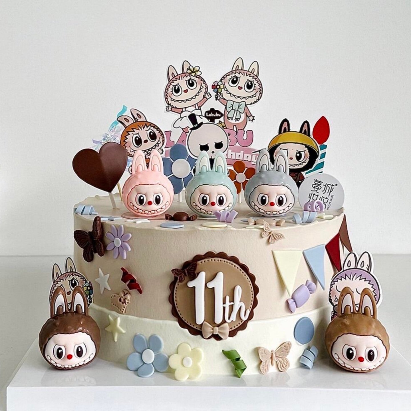 网红卡通拉布布蛋糕装饰摆件可爱labubu男孩女孩生日派对烘焙装扮,淘宝优惠券,粉丝福利购,淘宝优惠卷