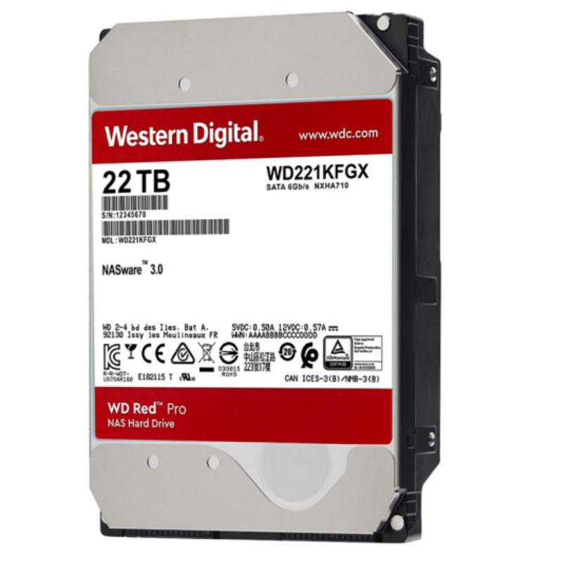 西部数据(WD)红盘Pro 22TB网络储存硬盘NAS硬盘512M缓存WD221KFGX-图3