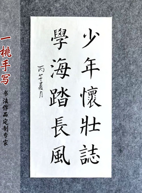 楷书隶书行书作品党建廉政书法手写作品定制字画装饰画书法作品03