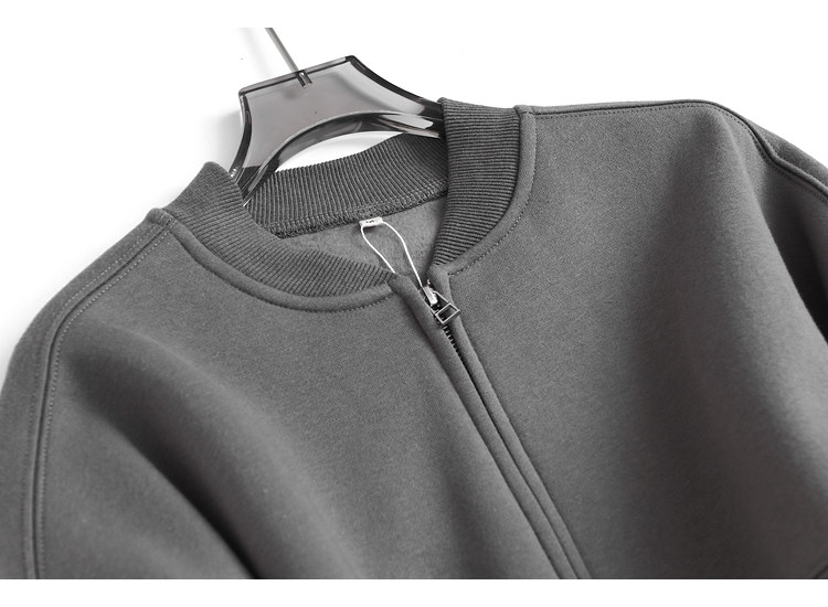 纯色宽松立领拉链开衫长袖运动风女卫衣阔腿休闲裤女两件套装N074,淘宝优惠券,粉丝福利购,淘宝优惠卷