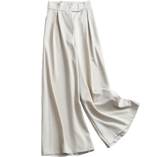 纯色宽松松弛感高腰显瘦阔腿裤西裤气质通勤百搭女裤休闲裤L271 - 图3