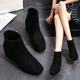 2019 new autumn medium heel thick heel suede women's shoes