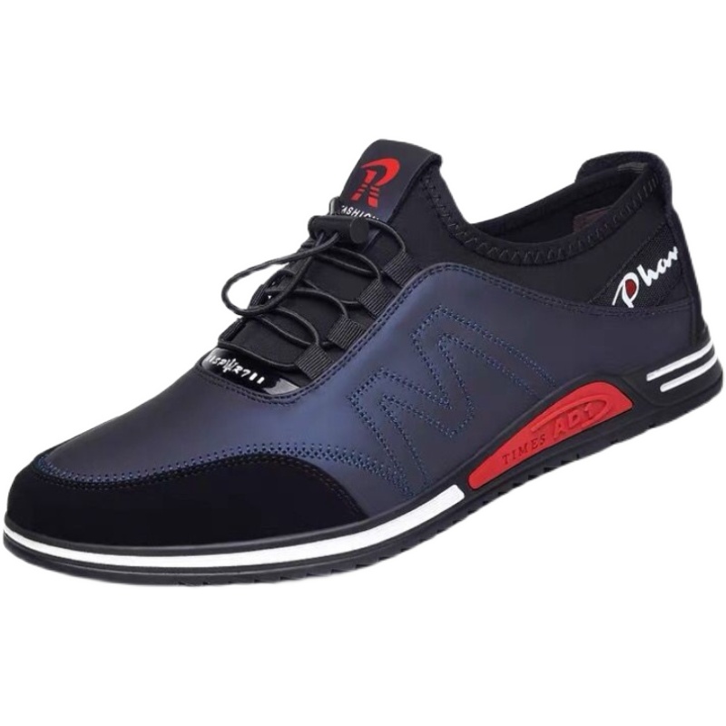 啄木鸟男鞋秋季新款运动休闲鞋百搭时尚潮流真皮软底透气男士皮鞋 - 图3