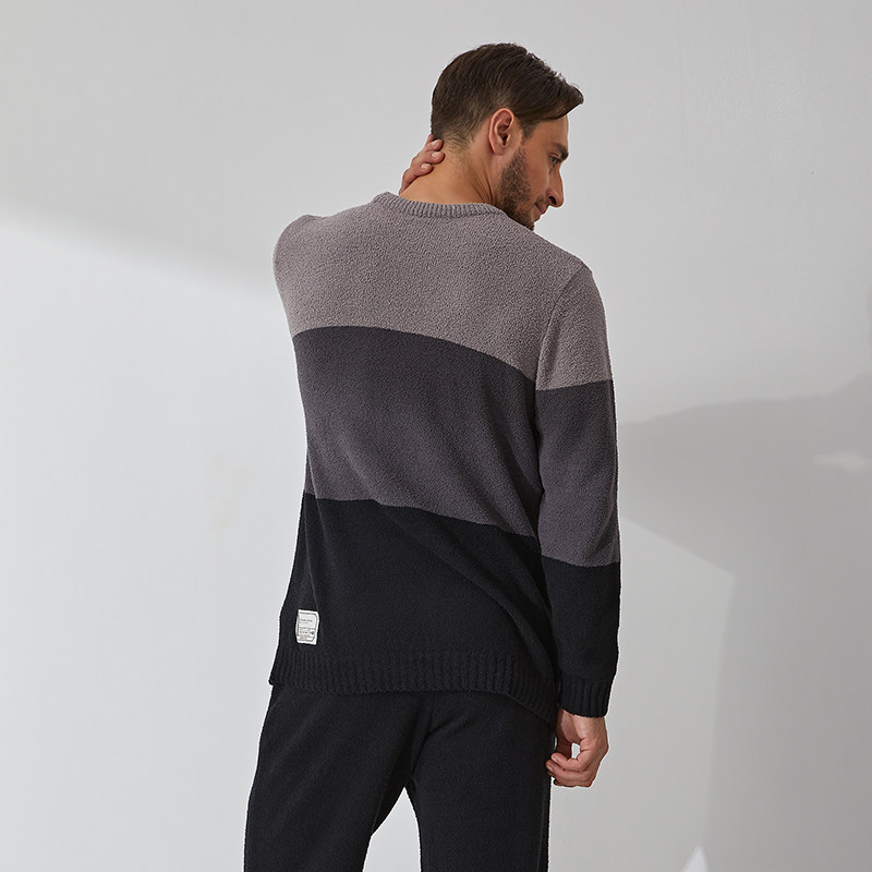 davidarchy秋冬长袖半边绒冬天睡衣 davidarchy睡衣/家居服套装