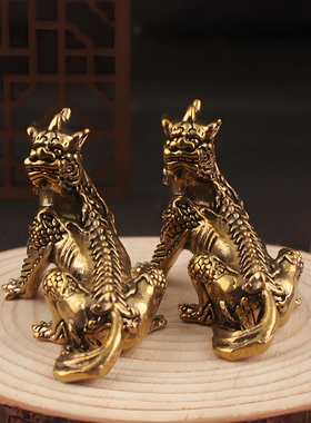 黄铜谛听桌面平安摆件