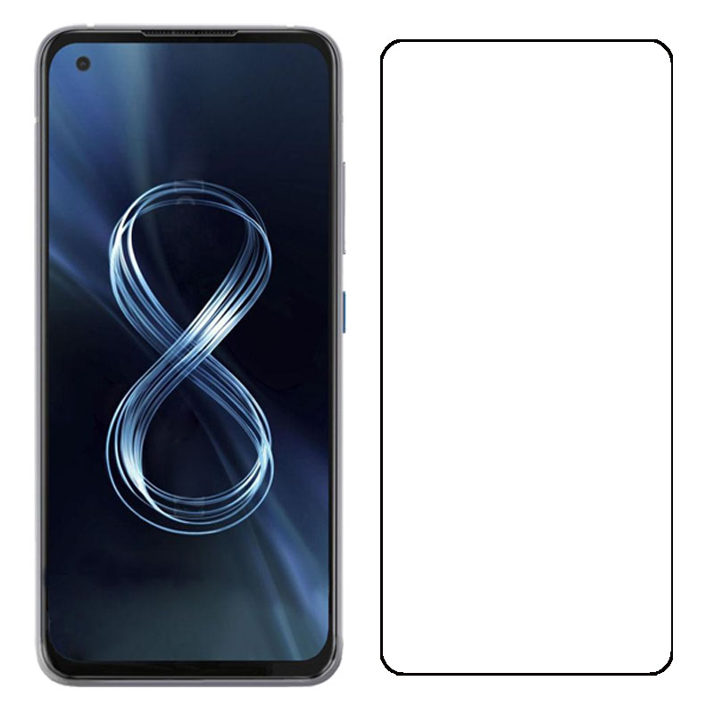 适用于华硕ZenFone 8高清钢化膜ZS590KS手机屏幕防爆玻璃贴膜硬膜不易碎半屏膜无黑边偏小钢晶前膜耐磨静电膜 - 图3