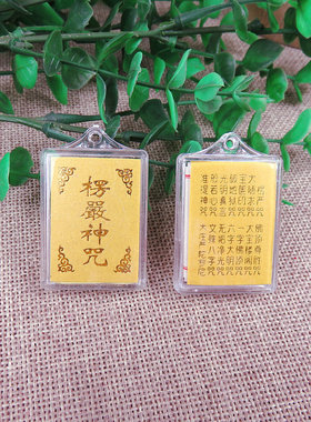 多咒二合一楞严吊坠项链配件内置经文印刷南无阿弥陀佛毛衣链坠子