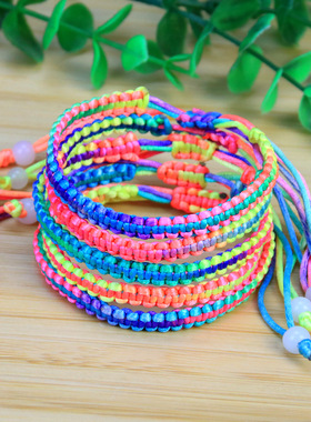 手工编织男女本命年平安宽款凤尾结红绳手链礼品端午节五彩绳手链