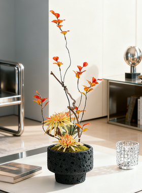 意式高级感入户玄关花艺装饰摆件