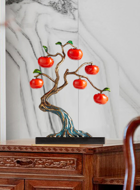 事事如意柿子树摆件祝福送礼