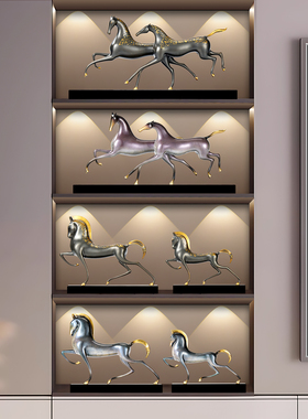 新中式铜马摆件开业礼品摆件客厅