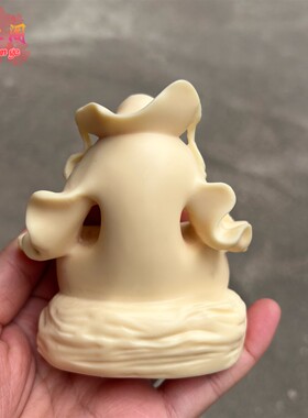 象牙果达摩祖师摆件抚琴自在达摩家居车载工艺品送礼保平安装饰件