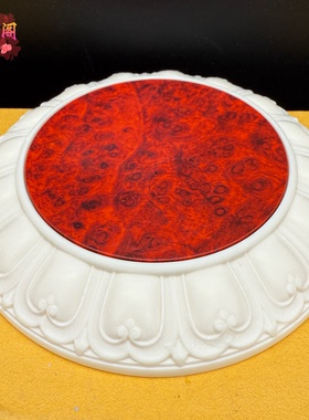 象牙果莲花佛像底座圆形杯垫莲花台花器盆景工艺品摆设装饰件送礼