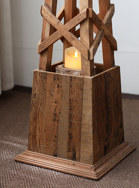 全实木摆件圣诞树原木风格商场