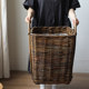 Pastoral retro style wicker large flower basket soft decoration