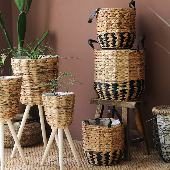 Green plant set pot decorative ornaments Nordic simple flower basket