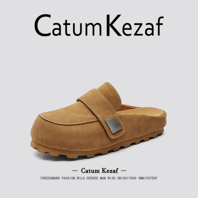 美国CatumKezaf老钱风厚底勃肯鞋女2025新款秋季一脚蹬穆勒乐福鞋 - 图3