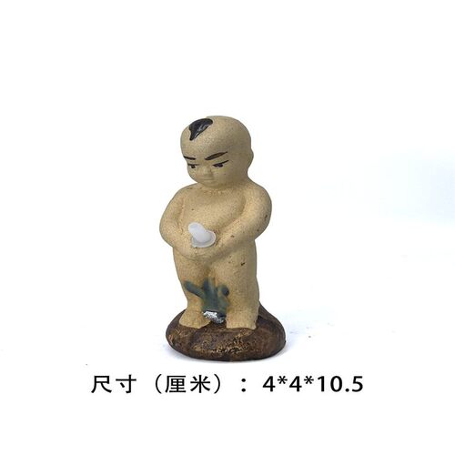 陶瓷喷水童子小孩尿尿鱼缸假山摆件流水盆鱼缸景观吸水石盆景装饰 - 图2