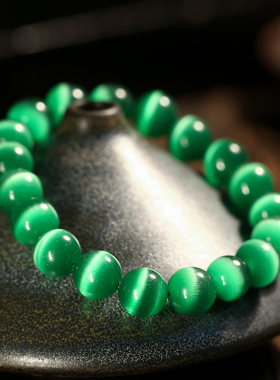 女士猫眼石中国风手链手串