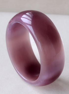 饰品紫色猫眼石手镯特别紫舒搭配