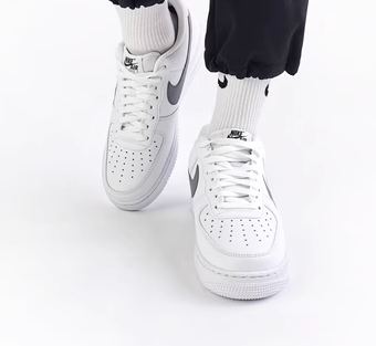 NIKE耐克Air Force 1 AF1 白灰 双勾空军一号休闲板鞋FD0660-100 - 图1