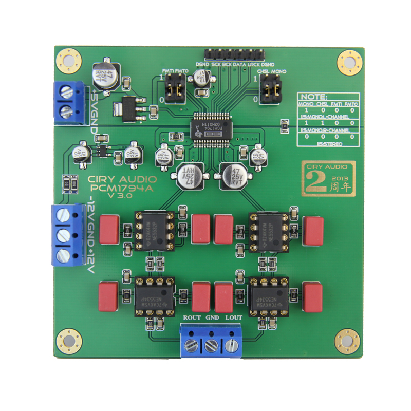 Y2 镀金PCM1794A解码板 DAC模块HiFi发烧解码器套件24bit192k - 图0