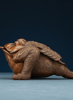 紫铜金蟾摆件工艺品客厅办公室家居饰品开业礼品