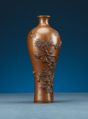 紫铜喜鹊花瓶摆件家居工艺品结婚礼物乔迁礼品