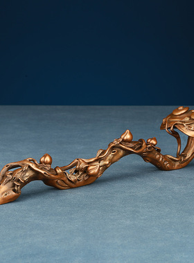 紫铜吉祥如意摆件工艺品客厅办公室家居装饰品开业礼品