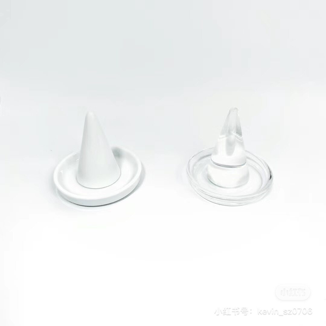 Crystal Clear Japanese Glass Tapered Ring Holder