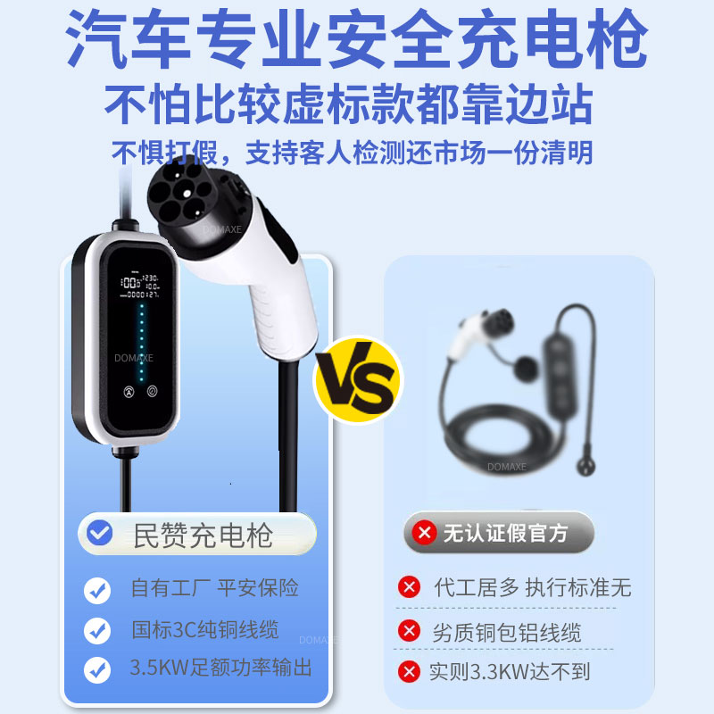 适用东风风神E70/L7奕派eπ007eπ008新能源家用充电枪随车充电器-图2