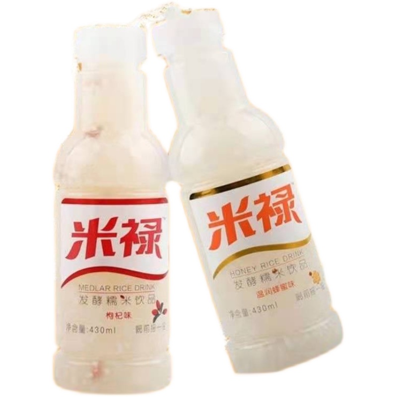 新货米禄发酵糯米米露饮品枸杞银耳蜂蜜原味430ml*12瓶不兑奖-图3