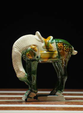 东方陶礼非遗古法烧制陶瓷马摆件