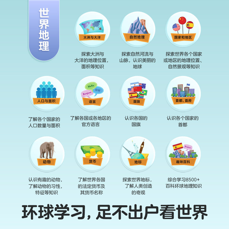 新品伟易达视听百科地球仪儿童地理启蒙益智玩具AR点读早教机教具,淘宝优惠券,粉丝福利购,淘宝优惠卷