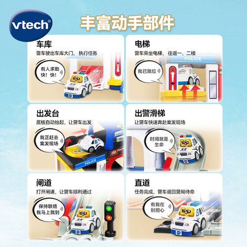 伟易达神奇轨道车套装警察局消防火车站男女孩益智玩具儿童礼物 - 图2