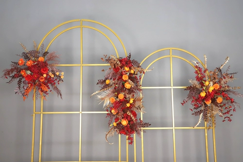 Новая свадебная железная архитектура сцены экрана экрана Свадебная макет