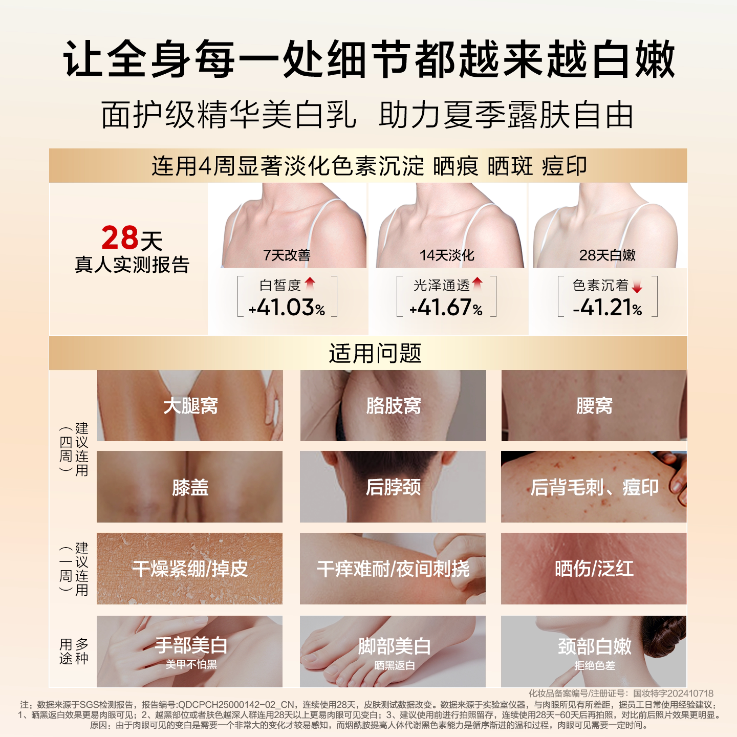 韩束亮白瓶美白身体乳保湿滋润女皮肤干燥甘油润肤持久留香烟酰胺