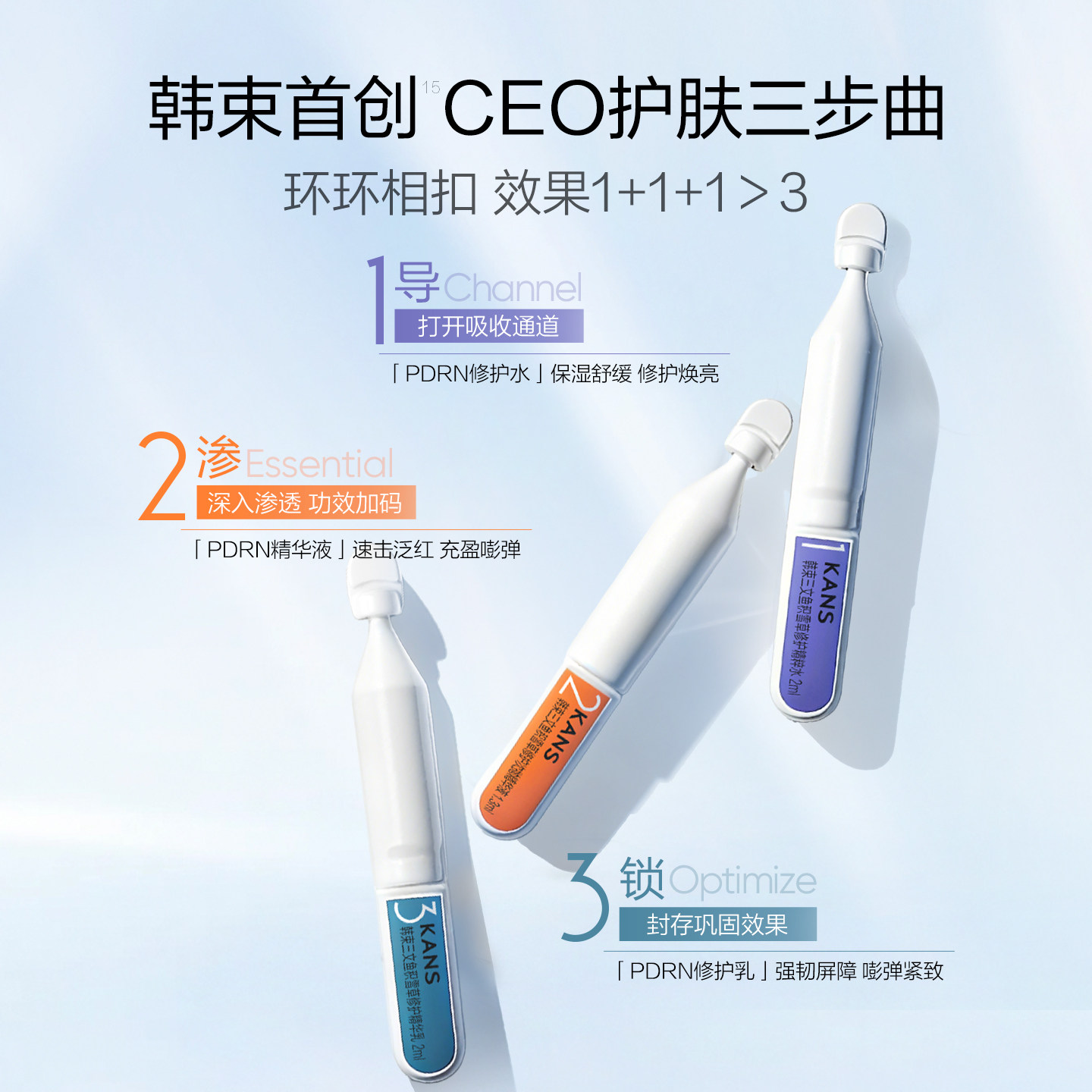 韩束PDRN三文鱼次抛水乳精华水光紧致淡纹温和修护补水舒缓保湿