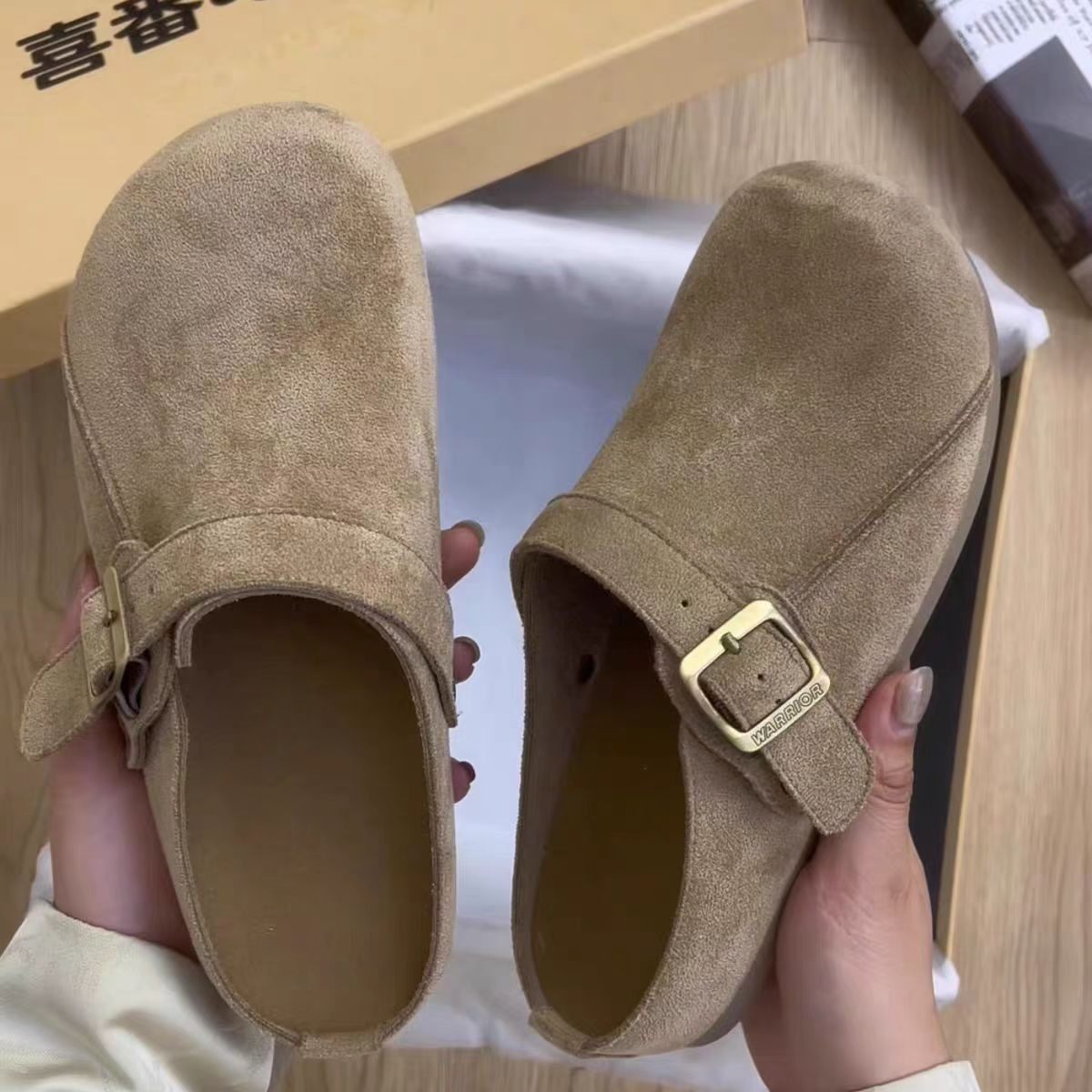 复古软底勃肯鞋女2025年新款秋季一脚蹬博肯单鞋百搭豆豆鞋女鞋,淘宝优惠券,粉丝福利购,淘宝优惠卷