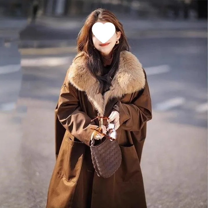 180斤胖MM2025冬季新款加厚内胆可拆卸过膝长款皮草大衣外套显瘦,淘宝优惠券,粉丝福利购,淘宝优惠卷