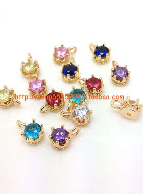 diy饰品配件金色防过敏小吊坠