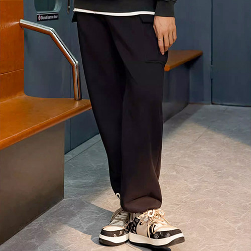 NewEra纽亦华男女款加绒保暖不易皱直筒休闲运动卫裤长裤13338537 - 图2