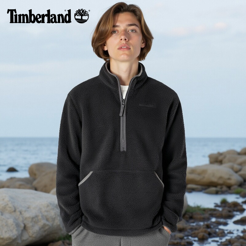Timberland添柏岚户外男休闲舒适保暖立领抓绒衣外套|A44VP/A2GN9 - 图0