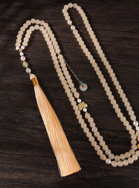 新中式斜挎链多用途背背项链长款串珠挂件国风旗袍汉服高档配