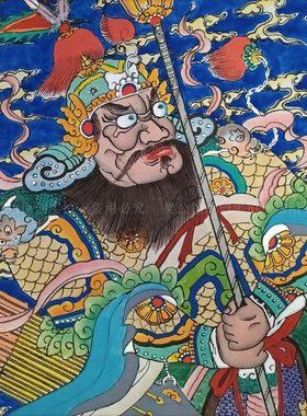 杨柳青手绘年画传统年画传统门神