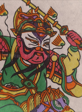 开封鼓楼年画马上鞭鹤林堂非遗传