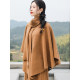 Retro Diary 100 Wool Autumn and Winter New Solid Color Warm Top Cape Jacket 23GM023